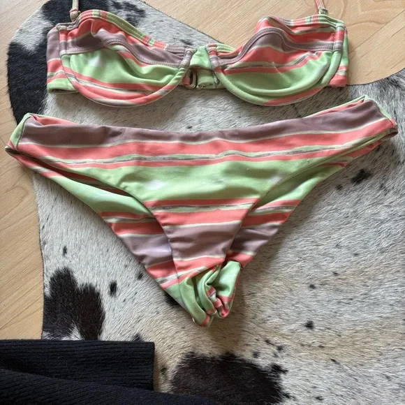 REVOLVE TORI PRAVER‎ Swimwear Kenny Bikini in Indian Wells Guava Size XS/S - Picture 4 of 9